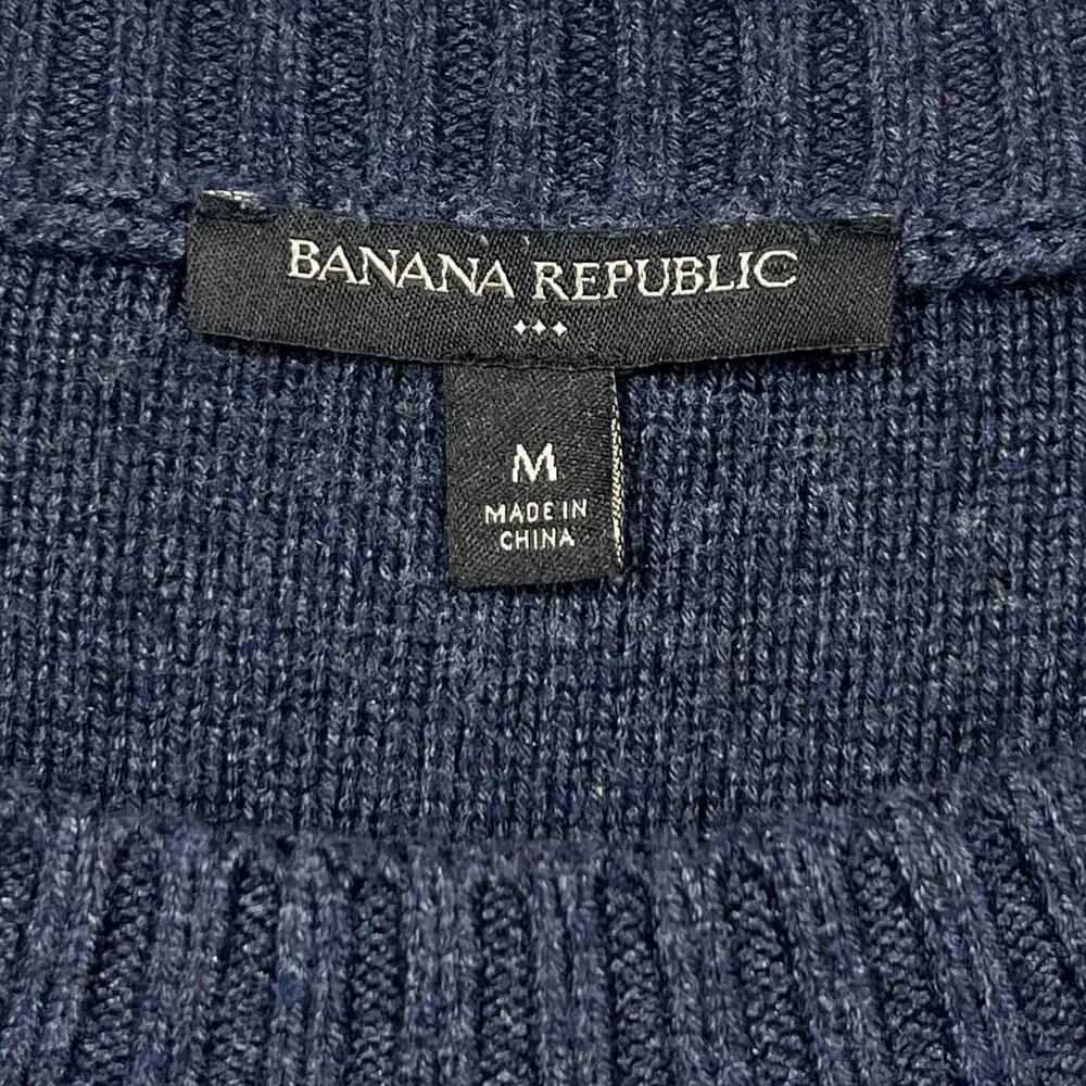 Banana Republic Mens Navy Knit Crewneck Sweater Medium
